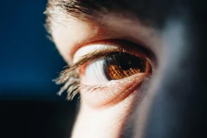 Zoomed in eye demonstrating vision health