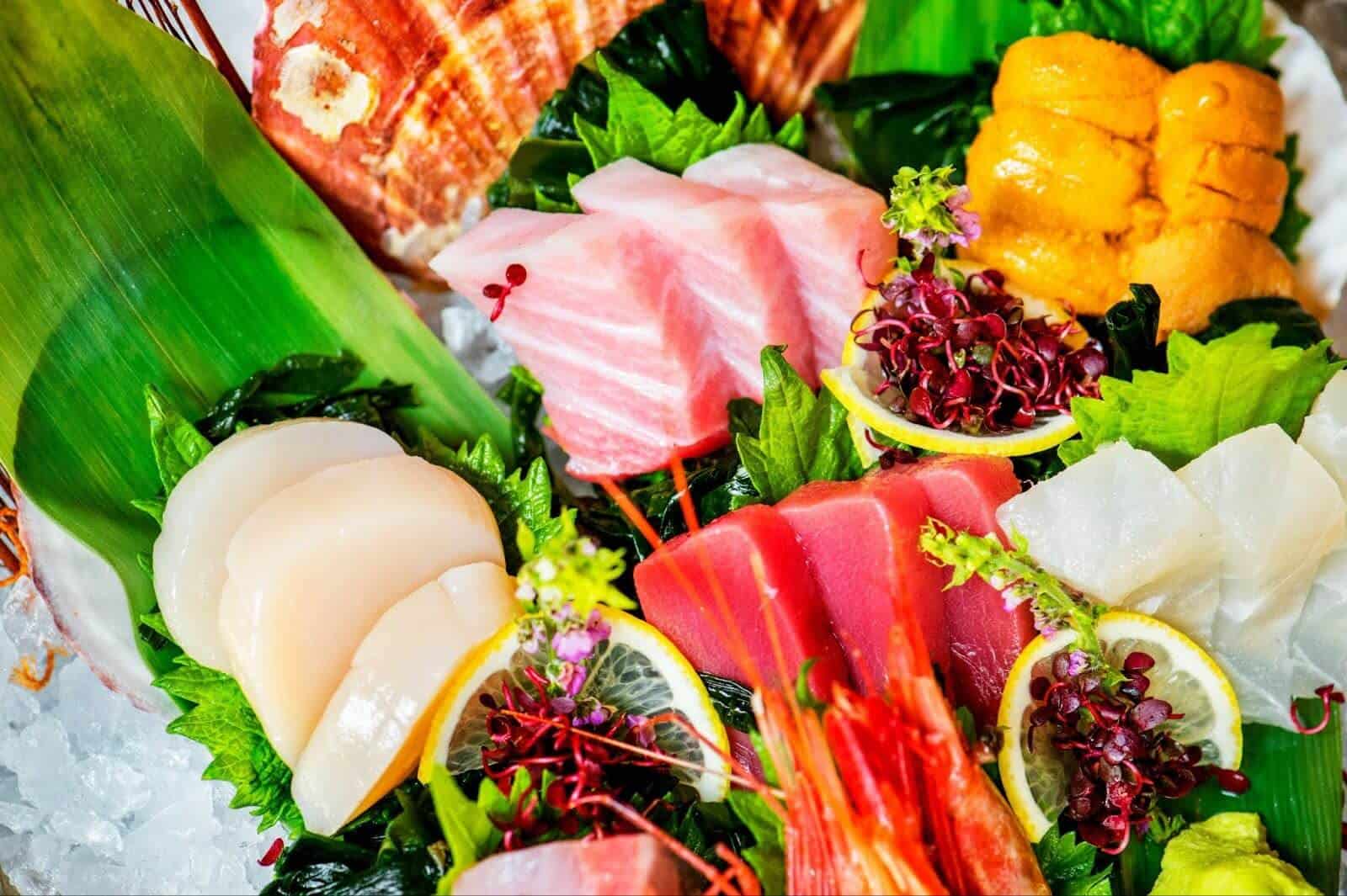 diverse plate of nutritional food not containing pure red 40