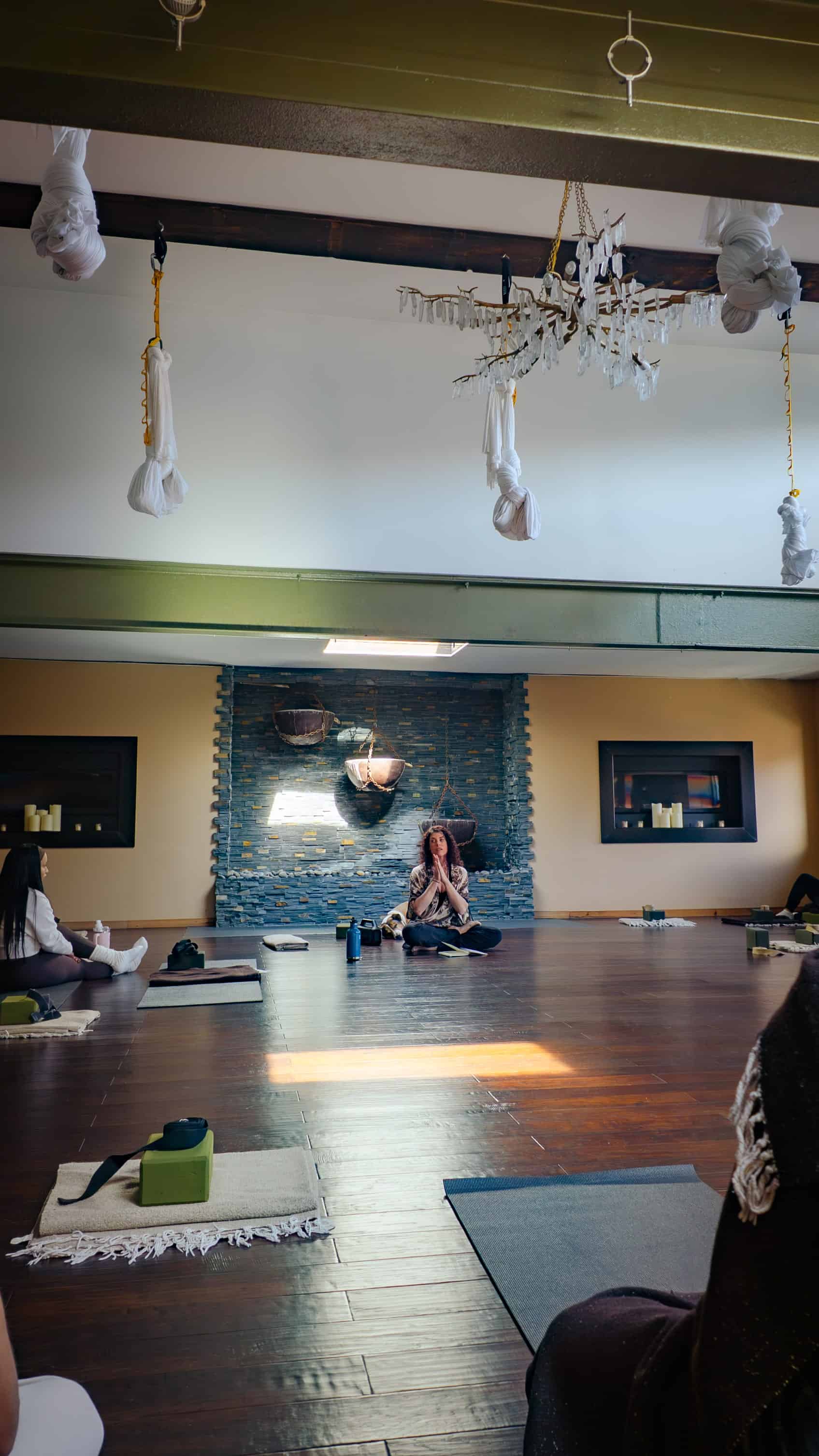 Heather Rice at Awakened Primal Self event in Amrita Yoga with Kavin Mistry