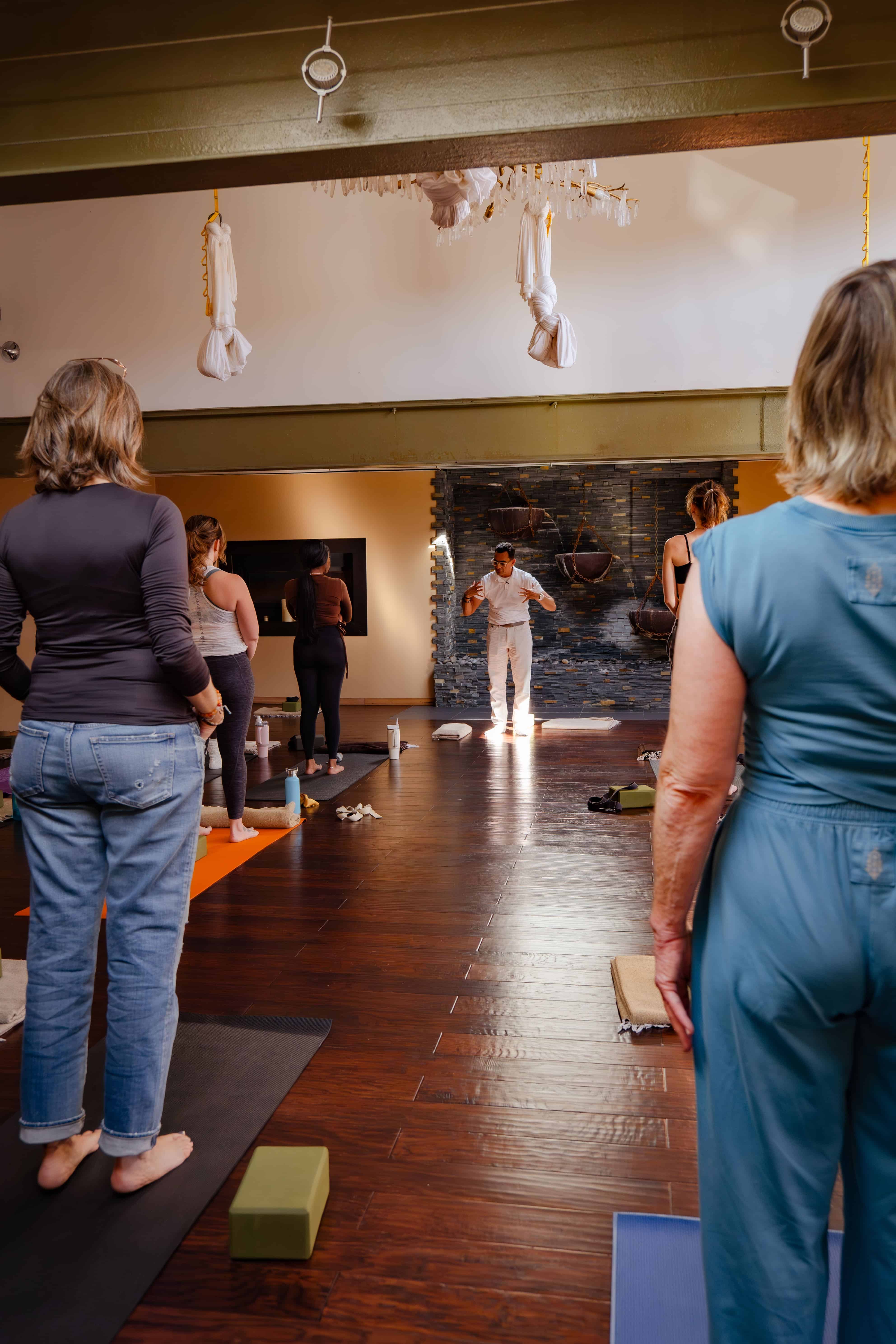 Dr. Kavin Mistry MD teaching in Amrita Yoga in Philadelphia PA